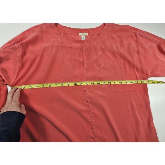 Chicos size 1 (M) coral colored blouse half sleeve popover carrer casual ^^ - Picture 6 of 6